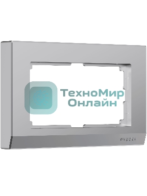 Рамка для двойной розетки (серебряный) W0081806