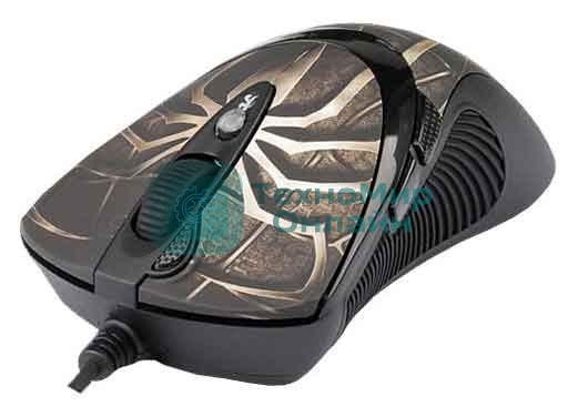 Мышь проводная A4Tech XL-747H коричневый, 3600 dpi, USB, кнопки - 7