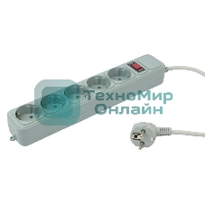Сетевой фильтр PC Pet AP01006-1.8-GR 1.8 м, 5 розеток, серый