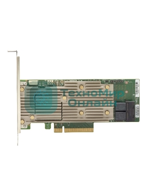 Контроллер MegaRAID 9460-8I SGL (05-50011-02), PCIe 3.1 x8 LP, SAS/SATA/NVMe, RAID 0,1,5,6,10,50,60, 8port(2 * int SFF8643), 2Gb Cache, 3508ROC