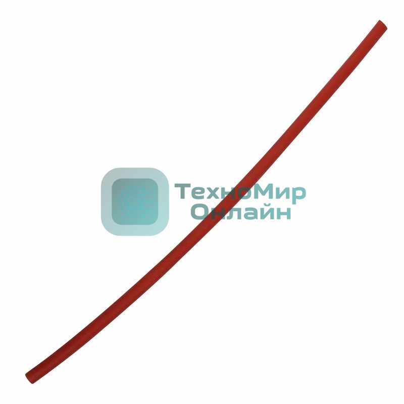 Термоусаживаемая трубка с клеевая Rexant 3,0/1,0 мм, красная, упаковка 10 шт. по 1 м