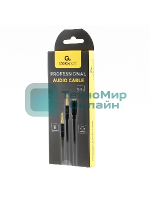 Кабель аудио Cablexpert CCAB-02-35F2M-0.2MB. 3.5 Jack 4pin(F)/2х 3.5 Jack(M) наушники и микрофон, черный, 0.2м, блистер