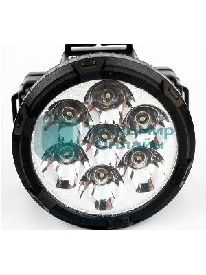 Фонарь ULTRAFLASH LED5362налобн аккум 220в черный 7led 2 реж пласт бокс