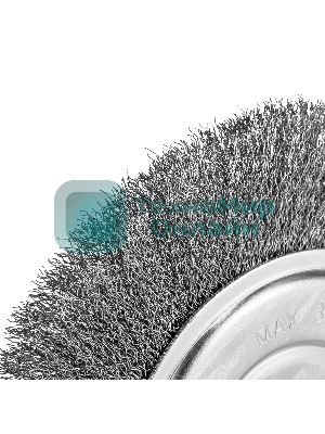 Щетка для УШМ Сибртех, 200 мм, посадка 22,2 мм, плоская, витая проволока