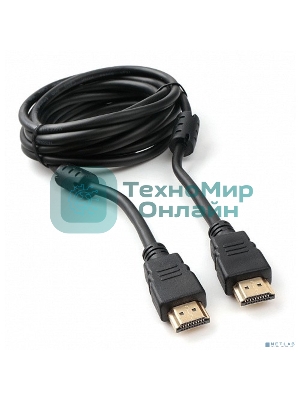 Кабель HDMI Cablexpert CCF2-HDMI4-10, 19M/19M, v2.0, медь, позол.разъемы, экран, 2 фер.кольца, 3м, черный, пакет