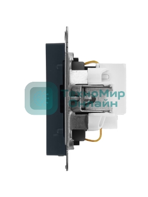 Механизм розетки 1-м СП AtlasDesign 16А IP20 с заземл. грифель
