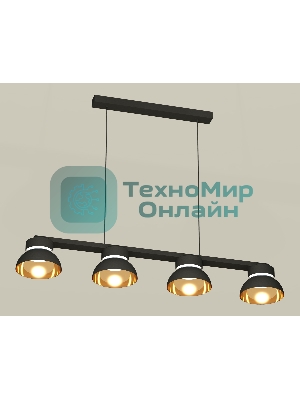Светильник Ambrella light XB9152101/4 SBK/PYG/CL черный песок/золото желтое полированное/прозрачный GX53 (C9152, N8145)