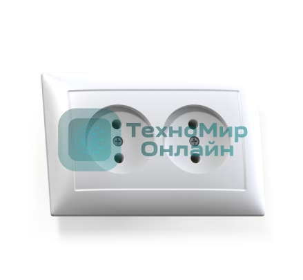 Розетка Кунцево-Электро 2-м СП Селена 16А IP20 РС16-371 белый