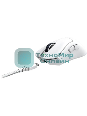 Мышь беспроводная/проводная Razer DeathAdder V3 Pro белый, 30000 dpi, радиоканал, USB, кнопки - 5