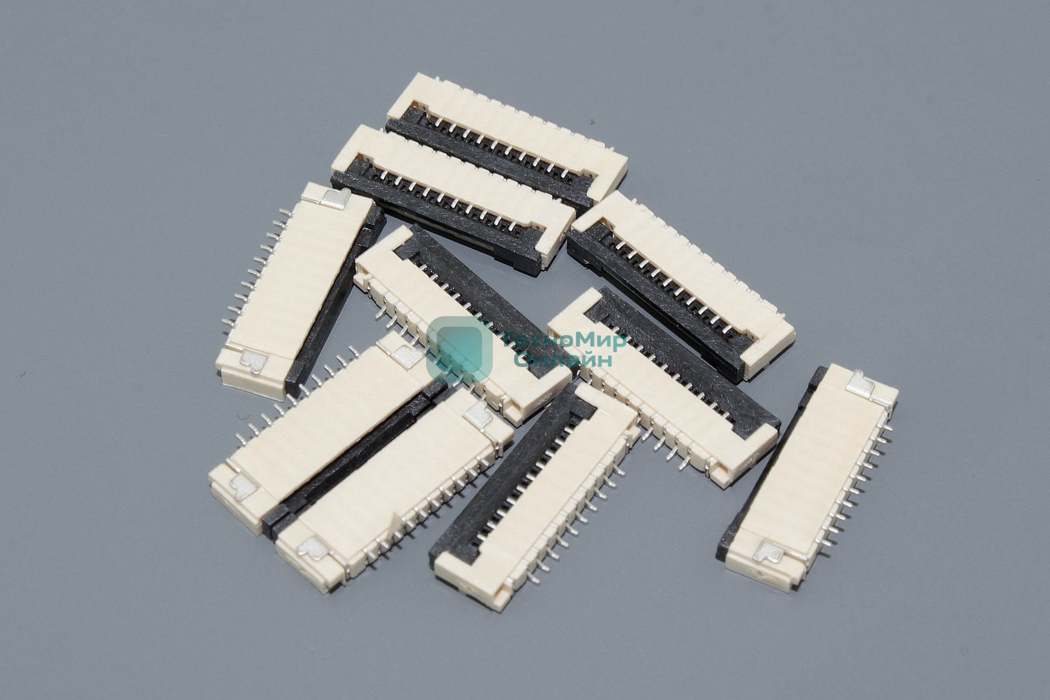 Разъем FPC Flip-Lock 1010-10RLGF 10 pin высота 1мм шаг 1мм 10 шт