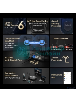 Двухдиапазонный Wi-Fi Роутер Mercusys MR85X