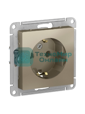 Механизм розетки 1-м СП AtlasDesign без заземл. 16А шампань SchE ATN000541
