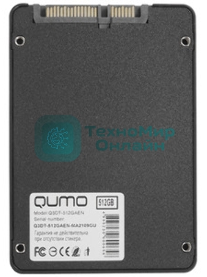 Накопитель SSD QUMO Novation 3D, 512Gb, SATA III, 2.5