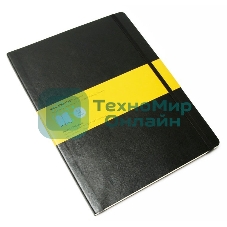 Блокнот Moleskine CLASSIC SOFT 190х250 мм, 192 страниц, клетка, мягкая обложка, фиксирующая резинка, черный