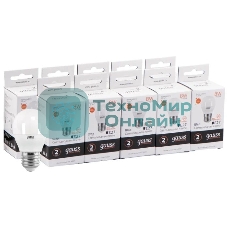 Лампа светодиодная Gauss Elementary 8Вт цок.: E27 шар 220B 3000K св. свеч. бел. теп. (упак.: 10 шт) (53218)