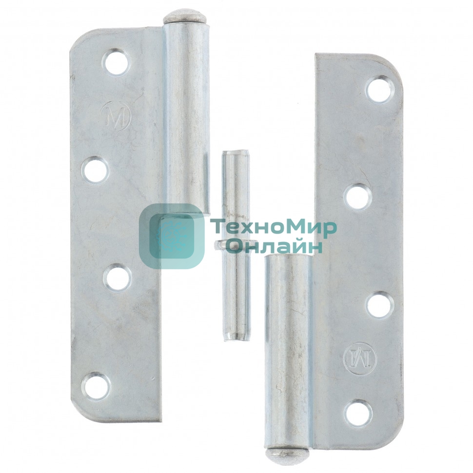 Петля накладная ПН1-110 левая, цинк, 4шт. (Металлист) Россия