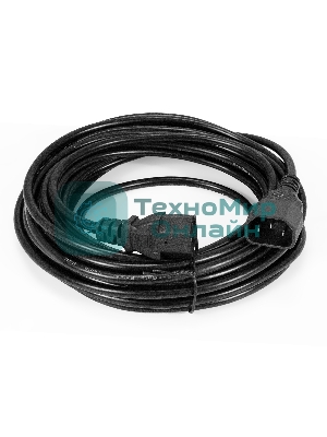 Кабель питания ExeGate Special EC-10S (C13->C14, 3*0.75мм2, CCA, черный, 10м)