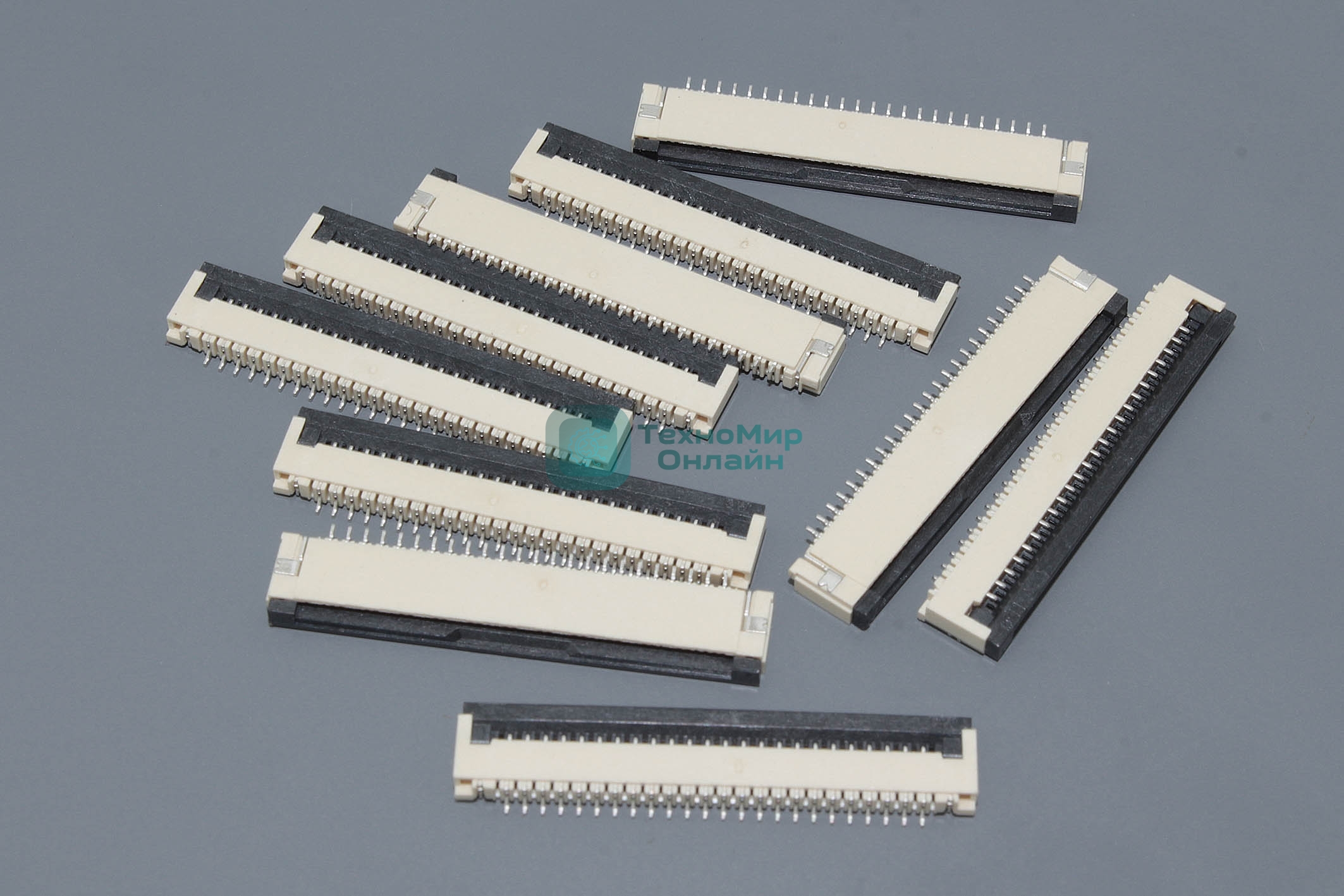 Разъем FPC Flip-Lock 1010-24RLGF 24 pin высота 1мм шаг 1мм 10 шт