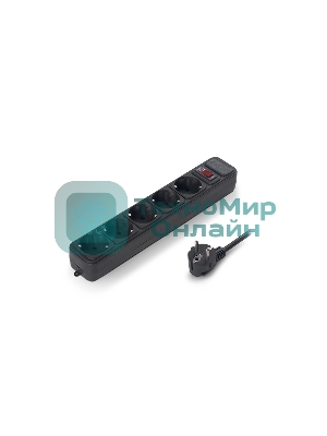 Сетевой фильтр ExeGate EX221188RUS SP-5-5B (5 розеток, 5 м, евровилка, черный)
