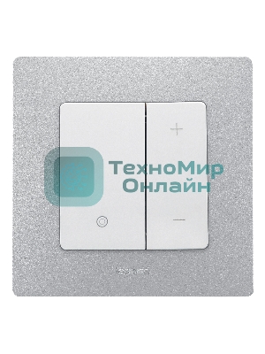 Светорегулятор нажимной 400Вт, бел. ETIKA Светорегулятор нажимной 400Вт, бел.