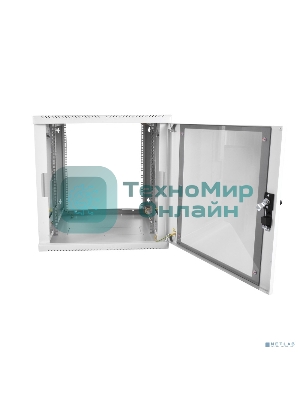 Шкаф телекоммуникационный настенный разборный 9U (600 × 520), съемные стенки, дверь стекло