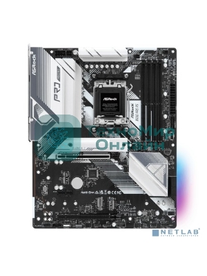 Материнская плата ASRock B650 PRO RS, AM5, AMD B650, 4xDDR5, 4xSATA, 3xM.2, 1xPCIe 4.0 x16, 1xPCIe 3.0 x4, 1xPCIe 3.0 x1, 1xDP, 1xHDMI, 1x2.5Gb LAN, 1xUSB-C 10Gbps, 1xUSB-A 10Gbps, 2xUSB-A 5Gbps, 6xUSB-A 2.0, 3x3.5 мм, 7.1, ATX