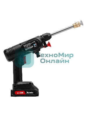 Мойка высокого давления аккумуляторная А-21-02, 40 бар, 4 л/мин, Li-ion 21 В, 2 акк. MTX