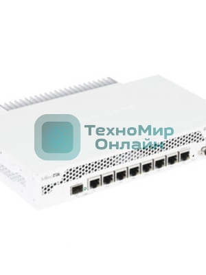 Маршрутизатор Mikrotik CCR1009-7G-1C-PC with Tilera Tile-Gx9 CPU (9-cores, 1Ghz per core), 1Gb RAM, 7xGbit LAN, 1x Combo port (1xGbit LAN or SFP), RouterOS L6, passive cooling desktop enclosure, rackmount ears, PSU