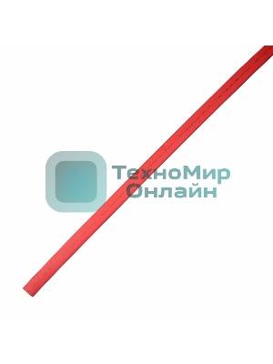 Термоусаживаемая трубка клеевая Rexant 24,0/8,0 мм, красная, упаковка 5 шт. по 1 м