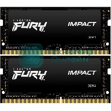 Оперативная память Kingston Fury Impact, DDR4, 64Gb (2x32Gb), 3200MHz, CL20, SO-DIMM