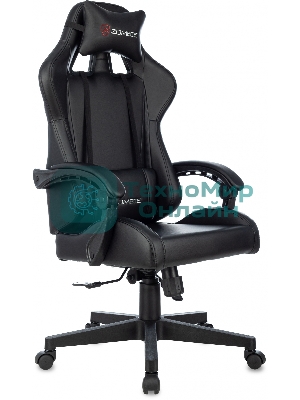 Кресло Бюрократ Zombie GAME TETRA черный/карбон, экокожа, 120 кг, механизм качания