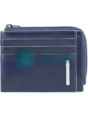Чехол для кредитных карт Piquadro Blue Square PP4822B2R/BLU2. натур.кожа, синий