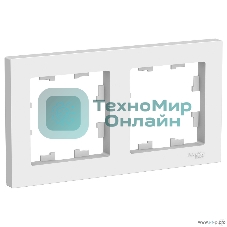 Рамка Schneider-electric AtlasDesign 2-постовая, универсальная, белый