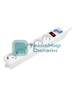 Сетевой фильтр Powercube SPG-B-6-WHITE 1.9 м, 5 розеток, белый, коробка