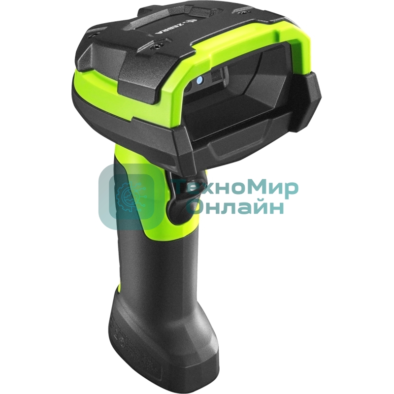 Сканер штрих-кода ручной Zebra DS3608 (DS3608-ER3U4602ZVW) 2D Imager (дальнобойный), проводной, USB, RS-232 (COM порт, Serial), зеленый/черный