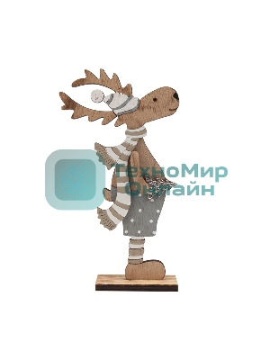 Деревянная фигурка «Рождественский Олень» синий 10,5*4*18 см