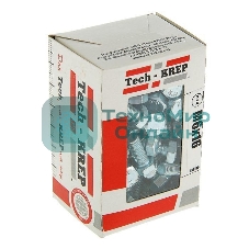 Болт М6х16 с шестигранной головкой цинк. DIN 933 (уп. 100 шт) класс прочности 8.8. коробка Tech-Krep 105200