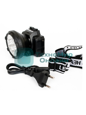 Фонарь ULTRAFLASH LED5362налобн аккум 220в черный 7led 2 реж пласт бокс