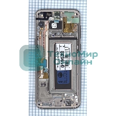 Дисплей для Samsung Galaxy S8 Plus SM-G955F черный с золотой рамкой