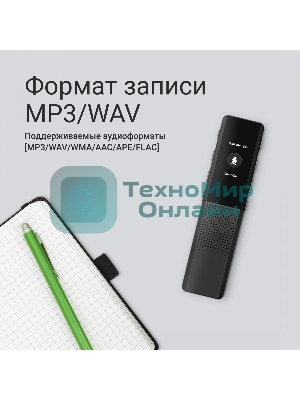 Диктофон Цифровой Digma DiVoice RV70 32Gb черный