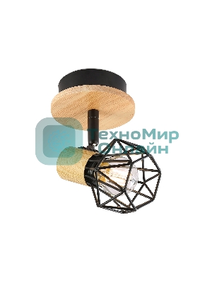 Светильник Ambrella light TR8751 BK/WD черный/дерево IP20 E27 D115*175