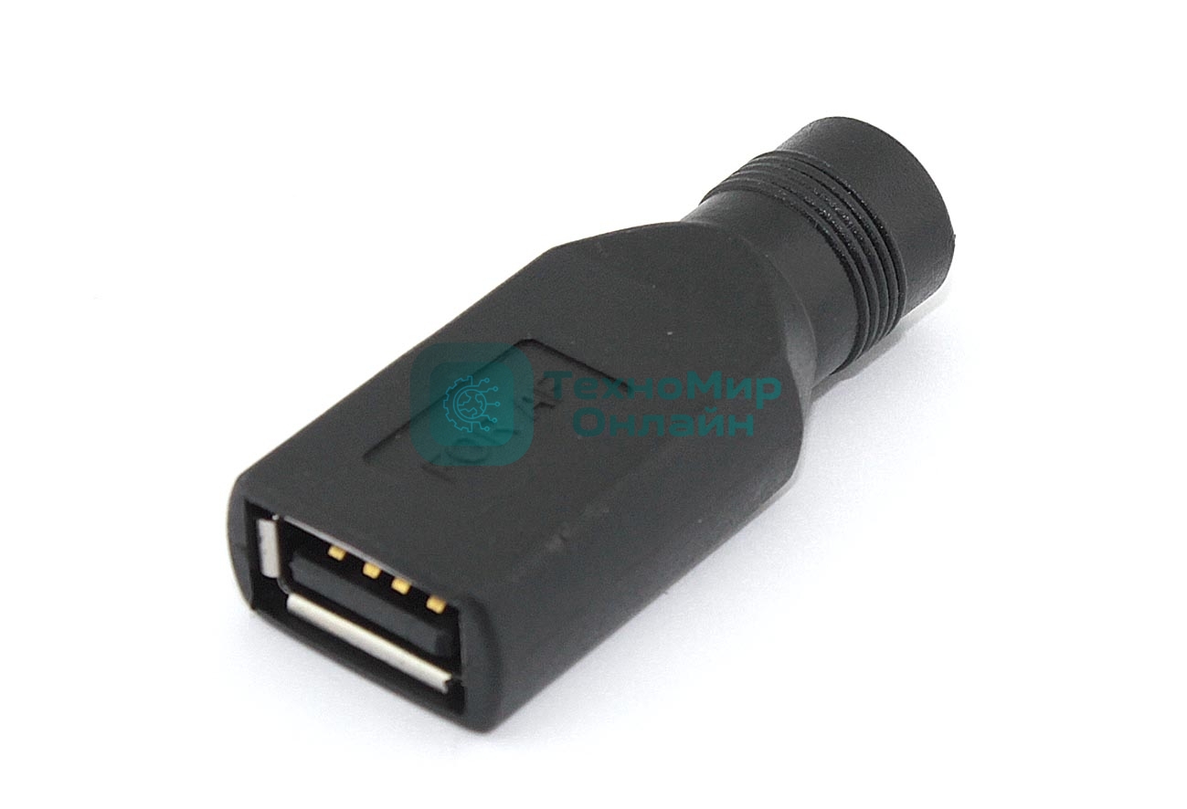Переходник 5,5х2,5 на USB Type A мама