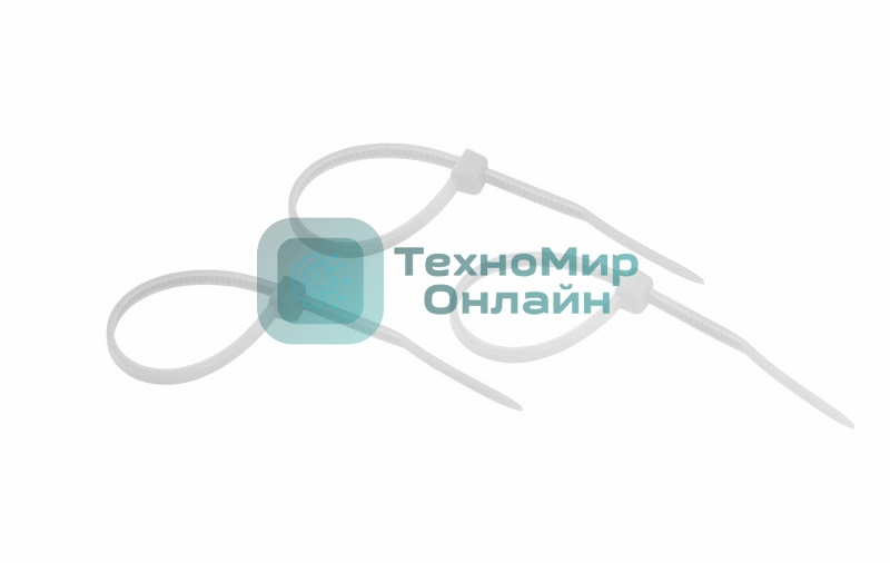 Хомут-стяжкa нeйлонoвая Rexant 100x2,5 мм, белая, упаковка 25 шт.