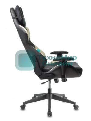 Кресло Бюрократ VIKING 5 AERO WHITE черный/белый, экокожа, 120 кг, механизм качания