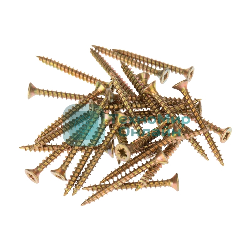 Саморез универсальный Kranz 3х30, желтый цинк, пакет (1000 шт/уп)