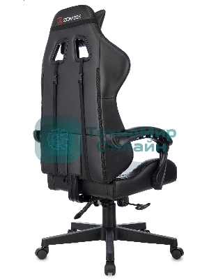 Кресло Бюрократ Zombie GAME TETRA черный/карбон, экокожа, 120 кг, механизм качания