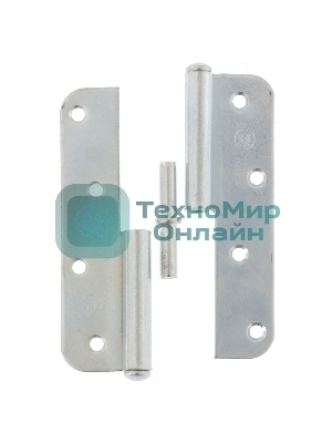Петля накладная ПН1-130 правая, цинк, 4шт. (Металлист) Россия