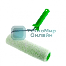 Валик Сибртех Работы с древесиной, 250 мм, ворс 12 мм, D 48 мм, D ручки 8 мм, микроволокно