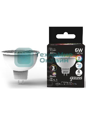 Лампа cветодиодная Gauss Smart MR16 6W GU5.3 RGbW+dim 1/10/100