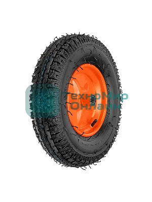 Колесо пневм. Palisad усилен. шина 8PR, 4.00-8 D400мм, подш. внут. диам. 20мм, длина оси 90 мм